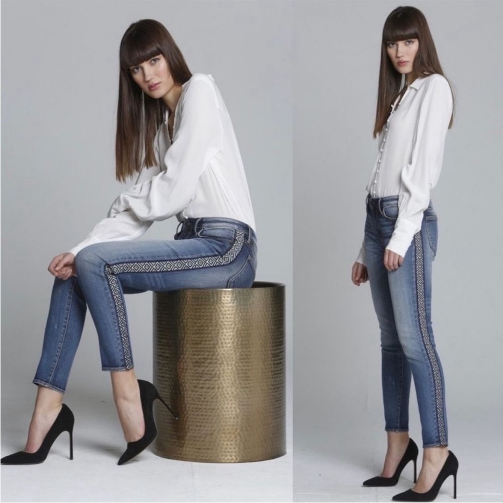 Driftwood Jackie high rise embroidered jeans Sz 29